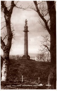 VINTAGE POSTCARD HUGH MILLER'S MONUMENT CROMARTY BLACK ISLE SCOTLAND RPPC 1930's 