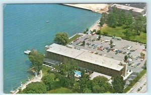 TRAVERSE CITY, Michigan MI ~ Aerial View HOLIDAY INN ca 1970s Roadside Postcard