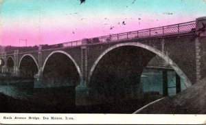 Iowa Des Moines Sixth Avenue Bridge 1910