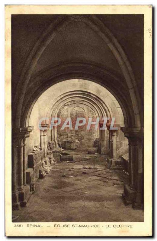 Old Postcard Epinal Church St Maurice Le Cloitre