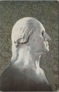 Houdon Bust of George Washington c1957 KNM 'Trondheim' Norge Stamps Postcard G84