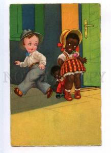 245479 African American Cute GIRL & Boy Vintage Amag #0274 PC