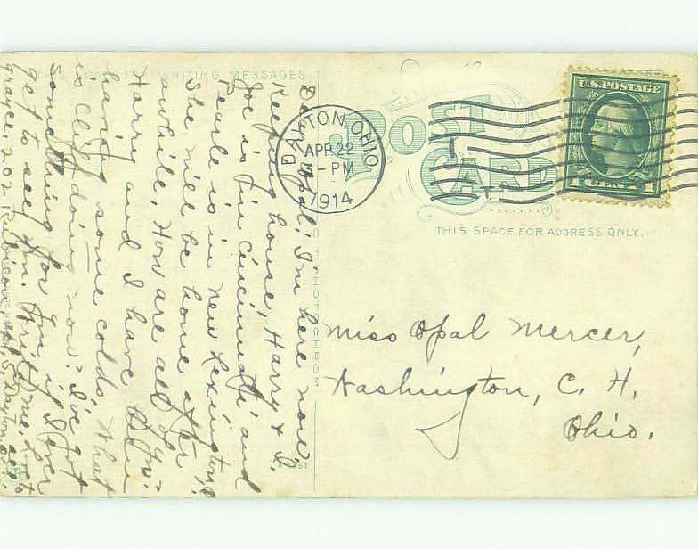 Divided-Back BRIDGE SCENE Dayton Ohio OH HJ1391