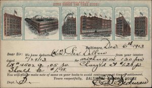 Baltimore Maryland MD Warehouses Factories Multi View 1913 Postal Card