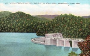 Vintage Postcard Lake Santeetlah Artificial Great Smoky Mountains National Park