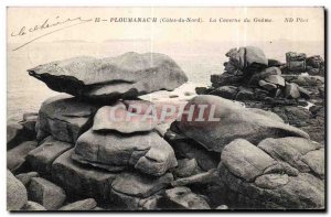 Old Postcard Ploumanach (North Cotes) The Cave of Gnome