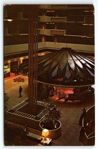 1950s ATLANTA GA REGENCY HYATT HOUSE HOTEL ATRIUM COCKTAIL LOUNGE POSTCARD P3776