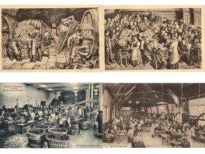ALCOHOL, WINE PRODUCTION 150 Vintage Postcards (L6583)