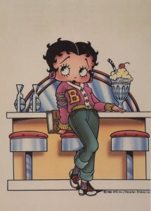 Betty Boop 1950s Rock'n'Roll Ice Cream Sundae Postcard