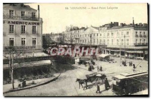 Postcard Old Toulouse Rond Point Tramway Lafayette