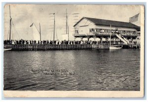 1907 Yachting Pier at the Inlet Atlantic City New Jersey NJ Postcard 