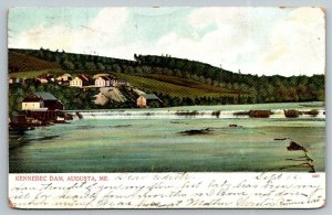 Kennebec Dam  Augusta   Maine   Postcard  1906