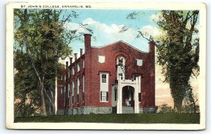 1920s ANNAPOLIS MARYLAND ST JOHN'S COLLEGE DAVID KAUFMANN POSTCARD P3436