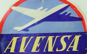 1940's-50's Avensa Venezuela S.A. Luggage Label Original E19