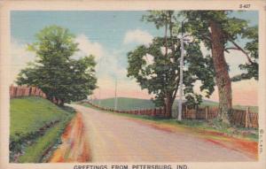 Indiana Greetings From Petersburg 1945 Curteich