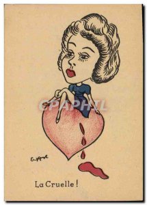 VINTAGE POSTCARD Fantasy Illustrator cruel the Heart