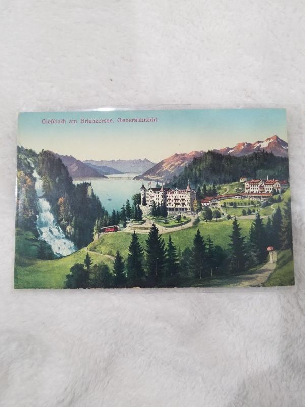 Antique Postcard entitled Giebbach am Brienzersee.  Generalansicht.