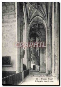 Old Postcard Gisors Eure L'Escalier of Organs