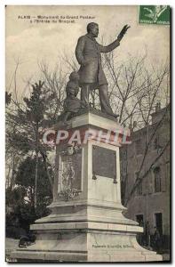 Postcard Old Alais great shepherd of the Monument to the & # 39entree grove