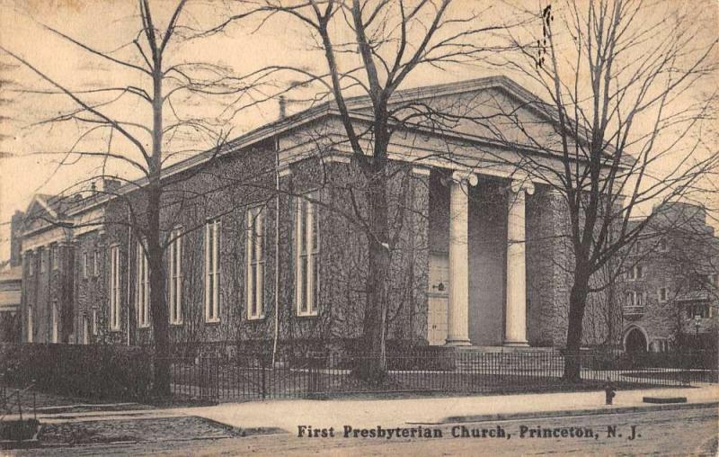 Princeton New Jersey First Presbyterian Church Antique Postcard K78752