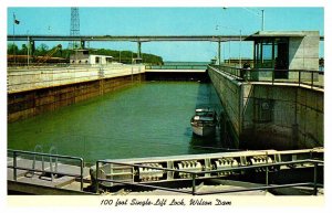 Postcard DAM SCENE Muscle Shoals Alabama AL AQ5176