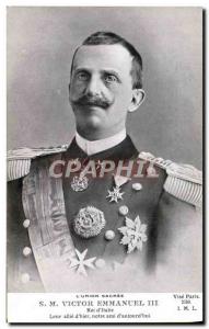 Old Postcard King Victor Emmanuel III d & # 39Italie