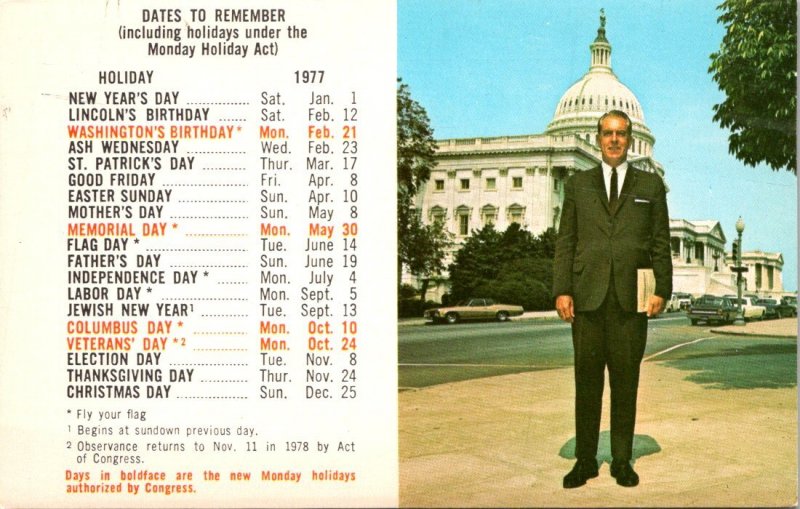 Vermont, Rutland - Senator Bob Stafford & Calendar - [VT-146]