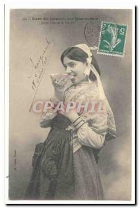 Study of North Cotes costumes Old Postcard Girl Trinidad