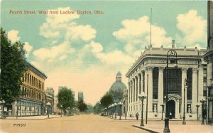 Automobiles C-1910 Fourth Street Ludlow Dayton Ohio #P-14577 Postcard 20-1235
