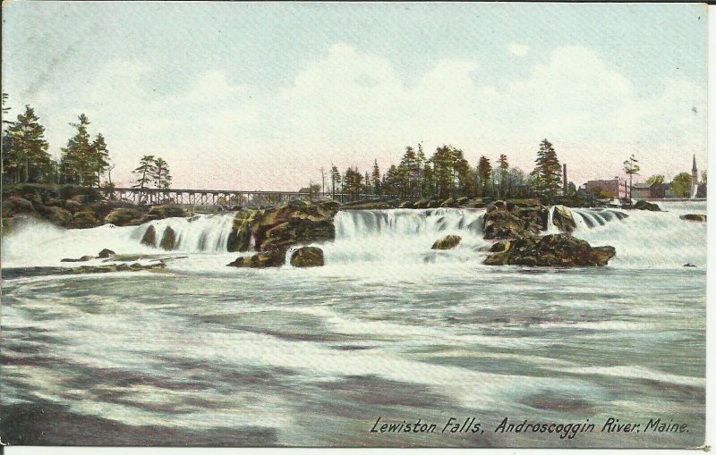 Lewiston Falls, Androscoggin River, Maine