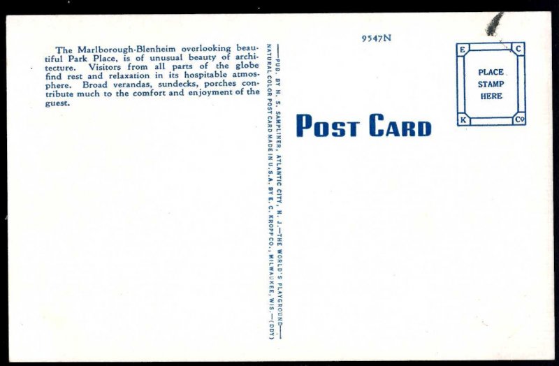 New Jersey ATLANTIC CITY Hotels Marlborough-Blenheim - Linen