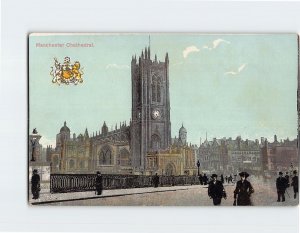 Postcard Manchester Cathedral Manchester England