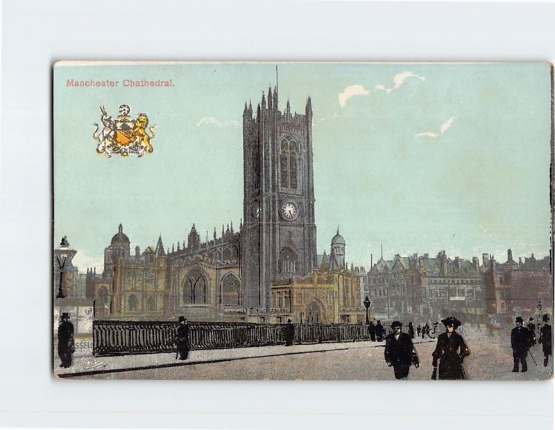 Postcard Manchester Cathedral Manchester England