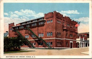 Postcard Auditorium and Armory in Fargo, North Dakota