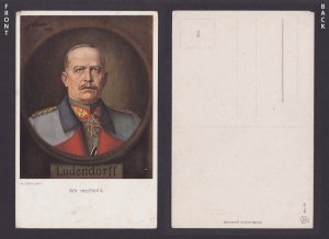 Postcard, WWI General Erich Ludendorff