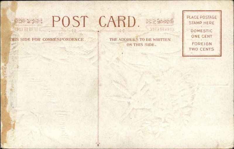 Thanksgiving NASH Native American Indian c1910 Embossed Postcard 