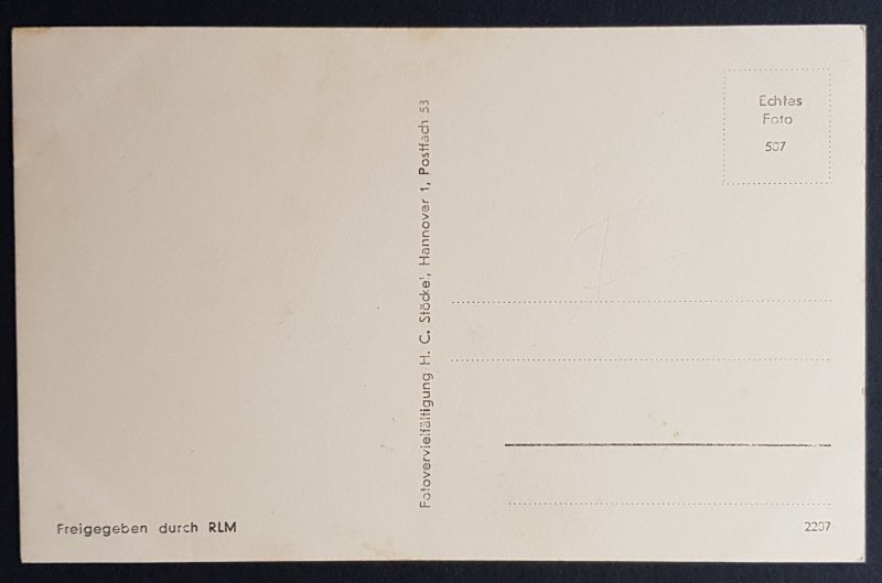 GERMAN EMPIRE THIRD 3rd REICH ORIGINAL POSTCARD LUFTWAFFE HEINKEL HE111