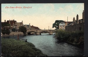 Lincolnshire Postcard - The Town Bridge, Stamford    RS2987