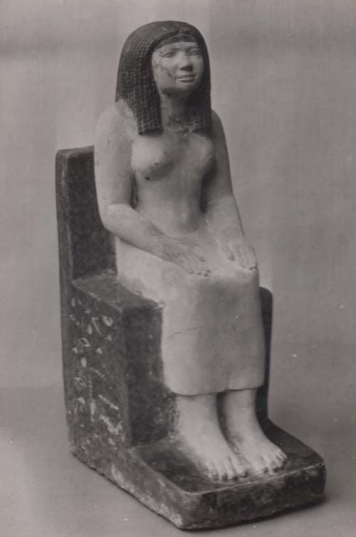Ninofretmin Egyptian Limestone Egypt Old Antique Sculpture Real Photo Postcard