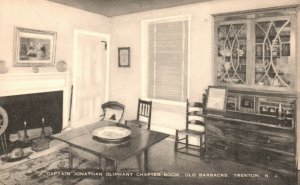 Vintage Postcard Captain Jonathan Oliphant Chapter Room Old Barracks Trenton NJ