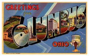 Greetings  Ohio  Columbus , LARGE LETTER
