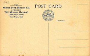 San Diego CA White Star Motor Co. San Diego Hotel Pan-Pacific Expo Postcard