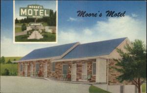 CHARLOTTESVILLE NC Moore's Motel Exterior Multi-View Old Linen Postcard