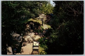 Postcard Jackson Minnesota MN Sod House Fort Belmont Wagon 1960s Chrome View