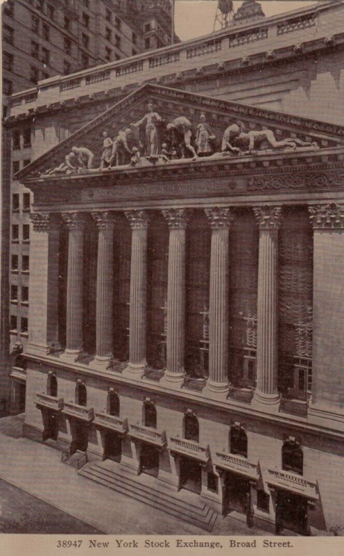 NEW YORK CITY, New York, 1900-10s; New York Stock Exchange, Broad Street