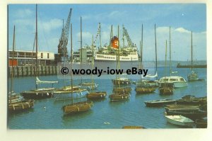 f0019 - British Railways Ferry - Caesarea in Weymouth Harbour  - postcard