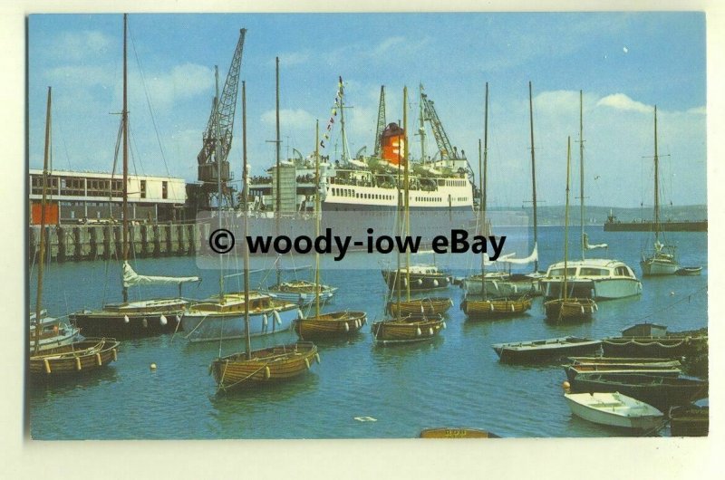 f0019 - British Railways Ferry - Caesarea in Weymouth Harbour  - postcard