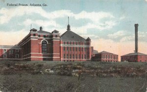 FEDERAL PRISON ATLANTA GEORGIA CHARLOTTE RPO CANCEL POSTCARD 1917
