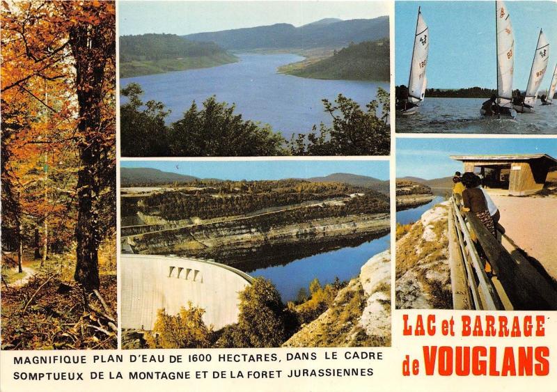 BR1360 France Franche Comte Jura Lac et Barrage de Vouglans multi vues