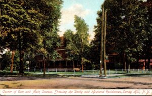 New York Sandy Hill Corner Of Elm and Main Streets Showing The Derby & Howlan...